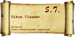 Sikos Tivadar névjegykártya